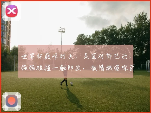 世界杯巅峰对决，美国对阵巴西，强强碰撞一触即发，激情燃爆绿茵场